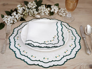 CAMOMILLE: Daisy Embroidered Placemat