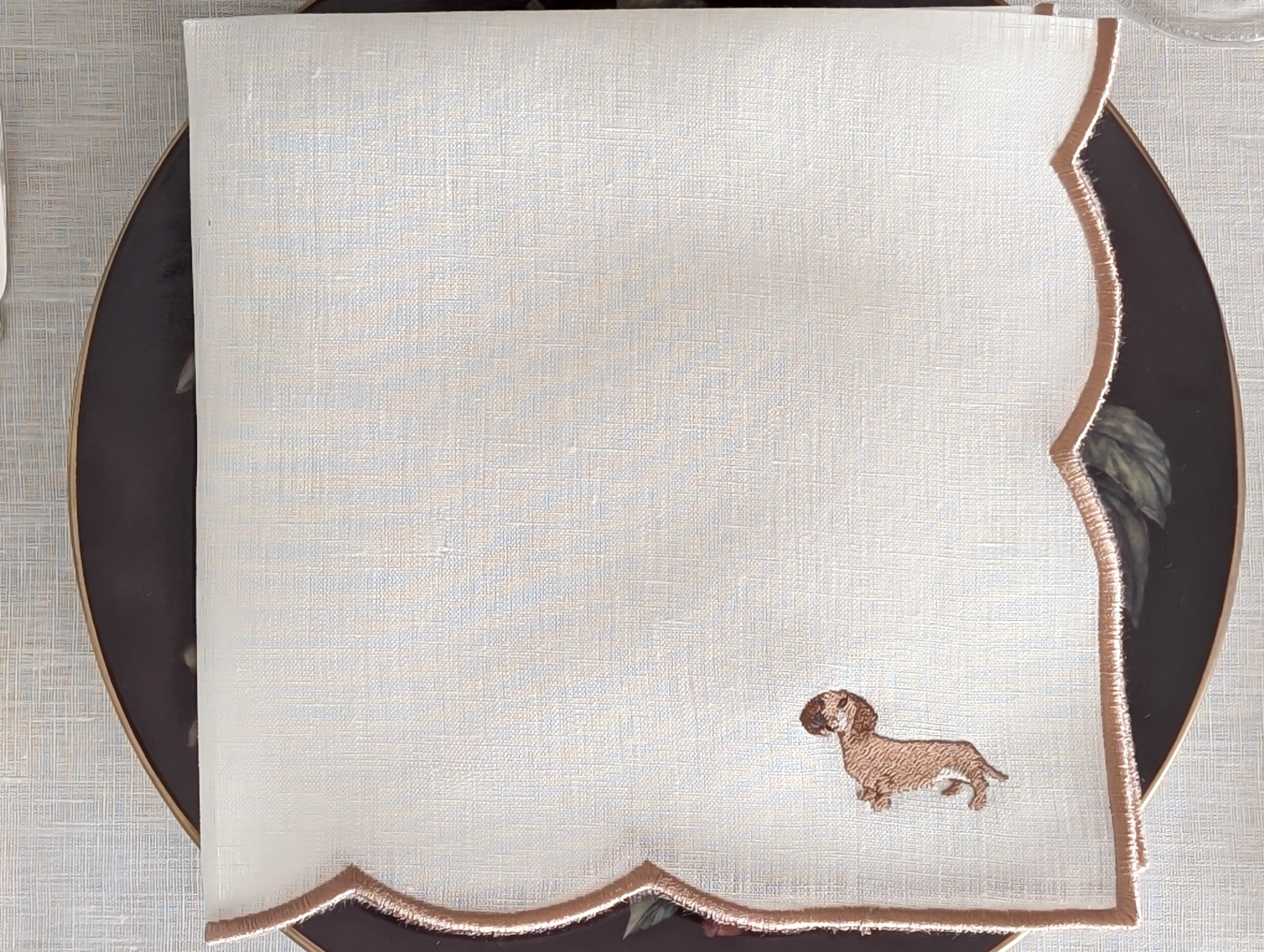 TECKEL: servilletas lino teckel beige (set de 6)