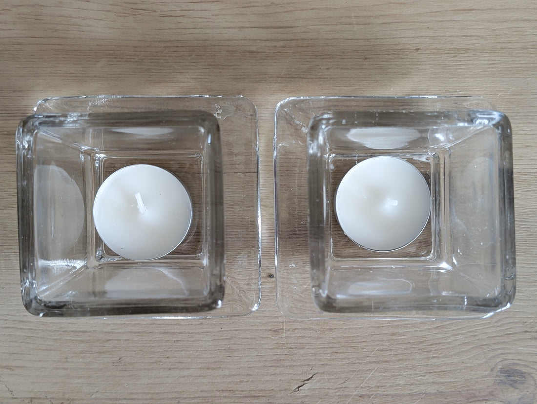 TOSCANA - portavelas cristal (set de 2)