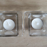 TOSCANA - portavelas cristal (set de 2)