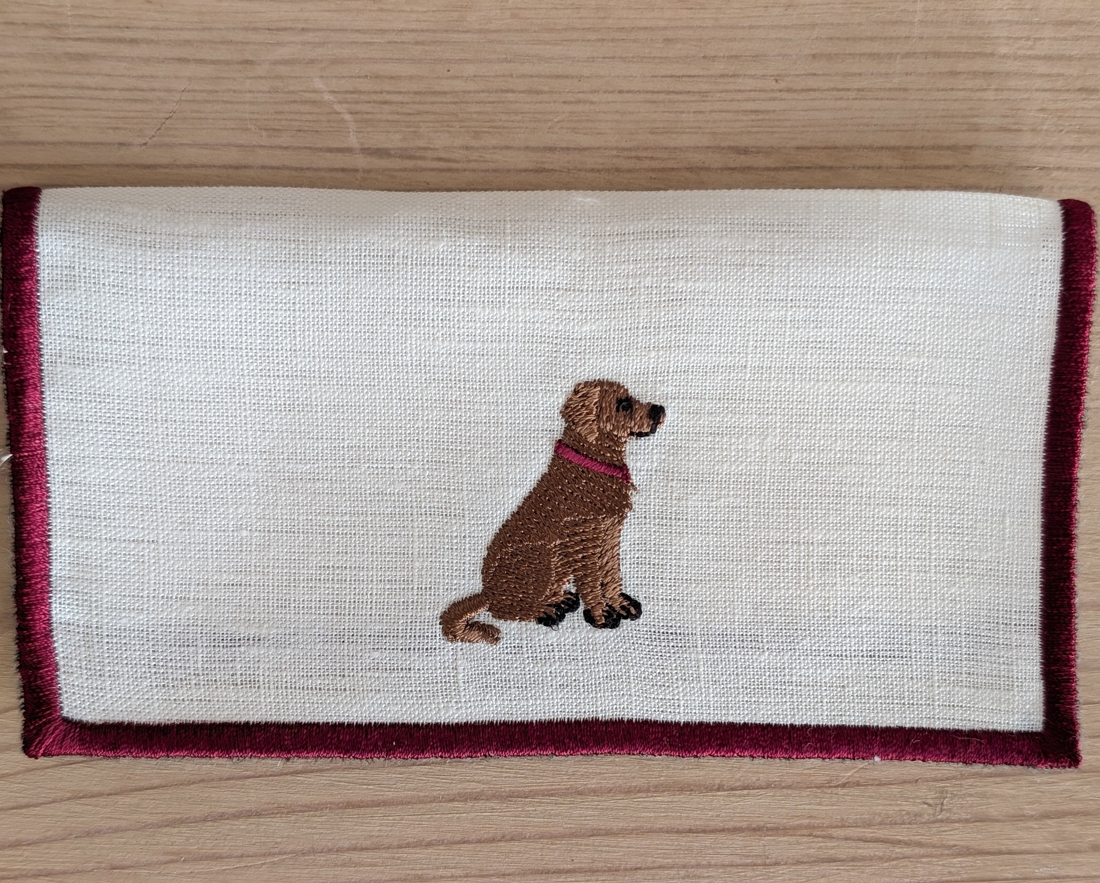 CAN: Servilleta de lino perro cocktail (set de 6)