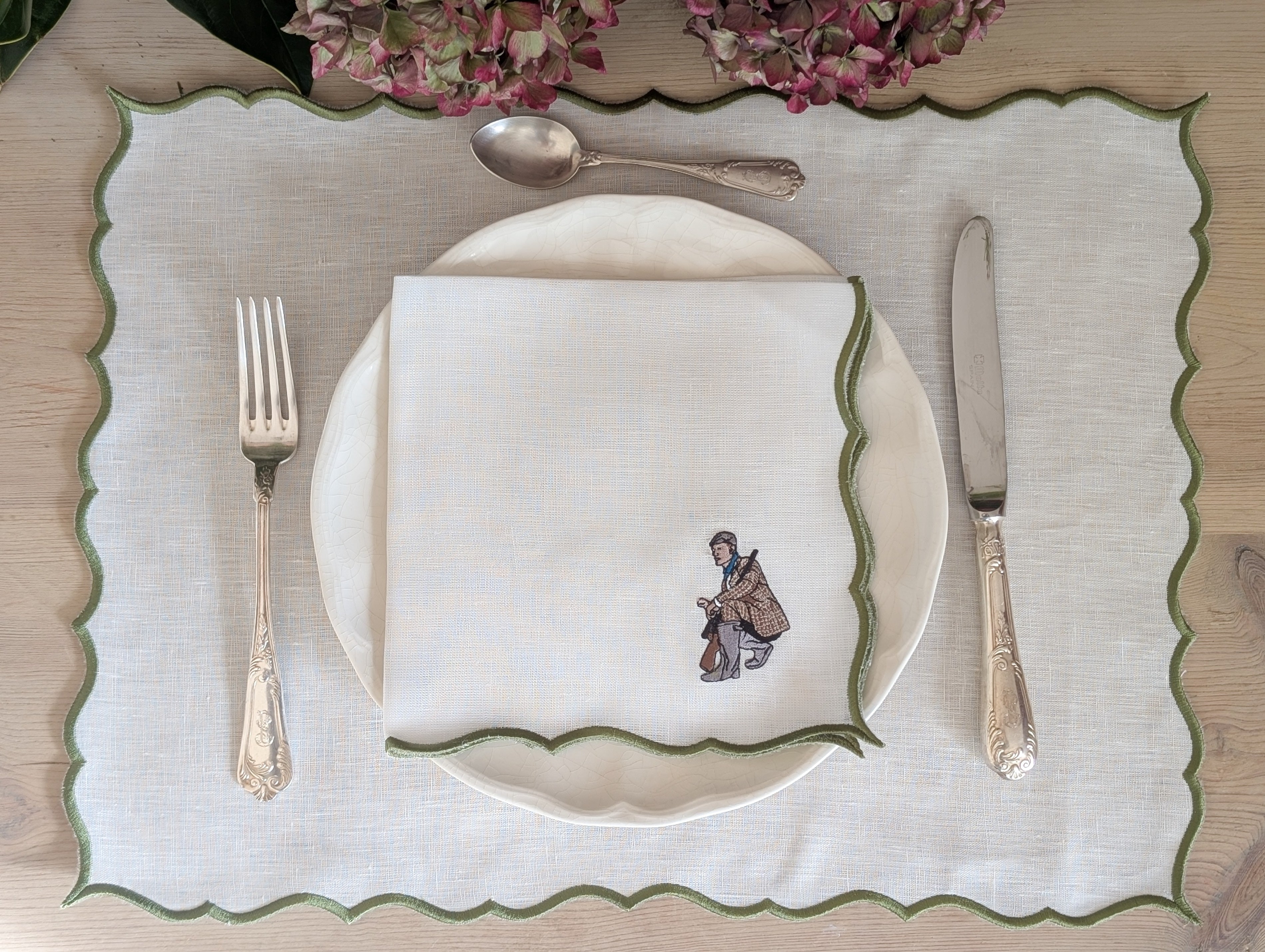 COMO caza: Set de individual y servilleta caza