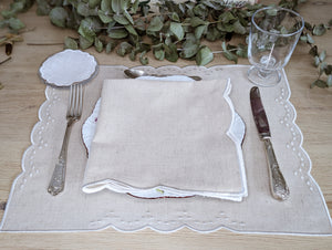 PUGLIA: Bodoque linen individual tablecloth