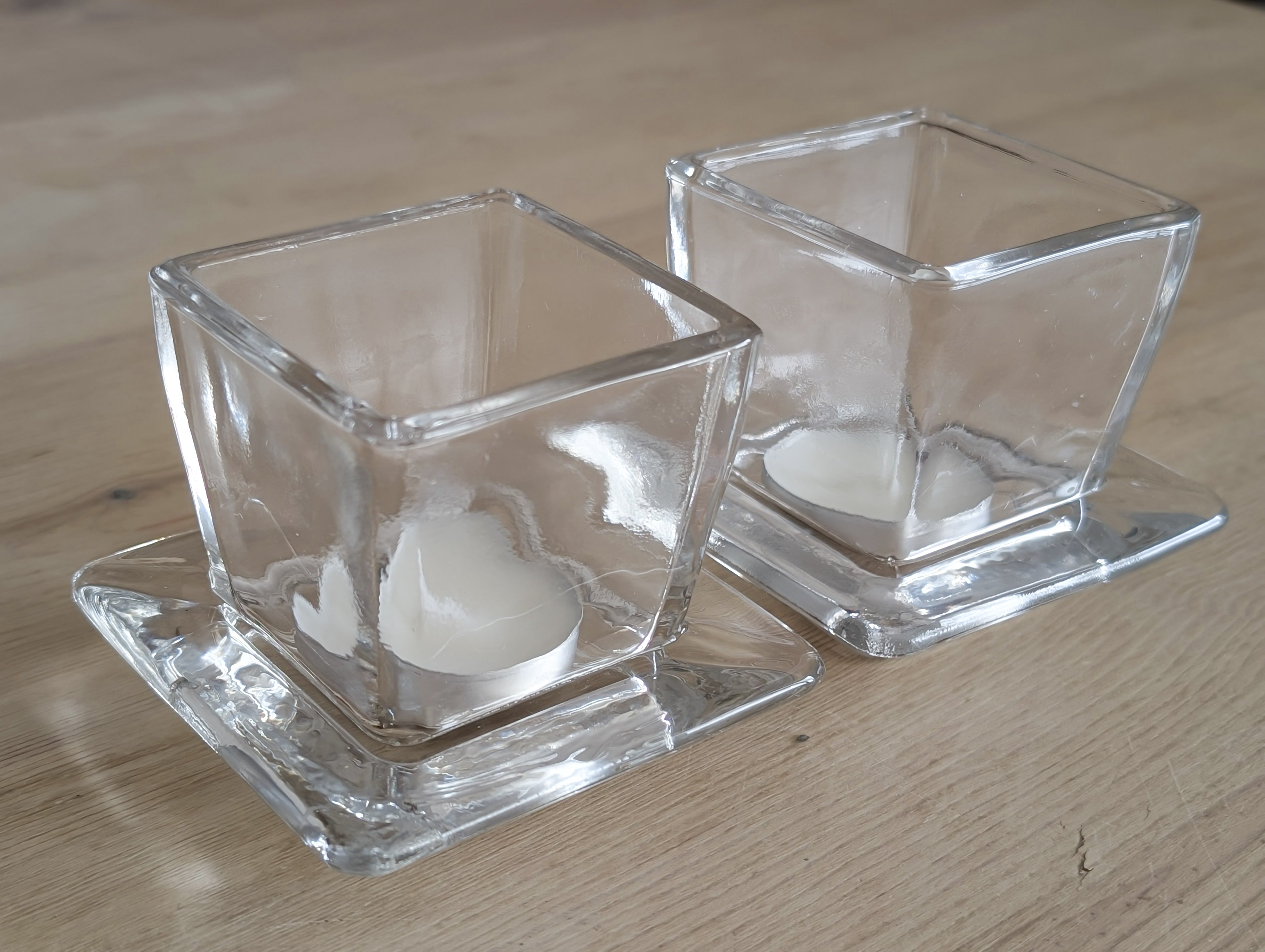 TOSCANA - portavelas cristal (set de 2)