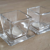 TOSCANA - portavelas cristal (set de 2)