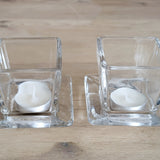 TOSCANA - portavelas cristal (set de 2)