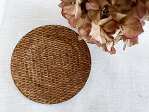 VENETO: Plato de pan trenzado beige