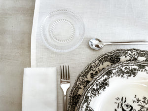 TUSCANY: Glass bread plate with balls